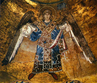 Mosaico della cattedrale di Santa Sofia a Kyiv che rappresenta lArcangelo Michele